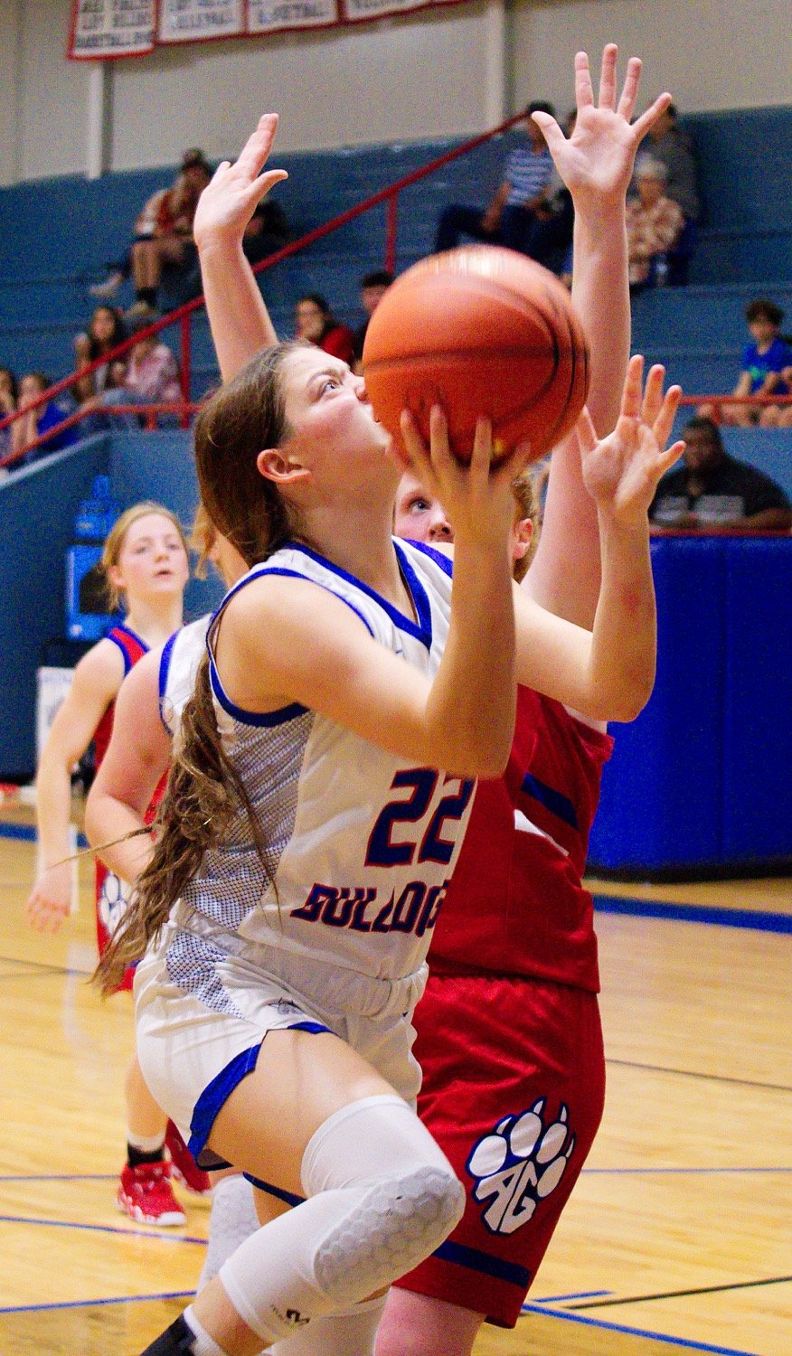 Madyson Pence drives past Kylie Kennedy for the layup. [see more shots]